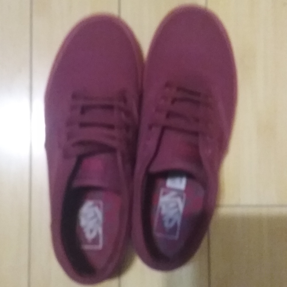 Dark Red Vans Skate shoes